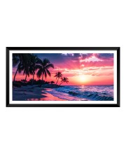 Nature Landscape Floating Frame Scenery Digital Print - (I5890) - 12x24 inch Modern Nature Wall Art for Living Room, Bedroom, Office, Hotels, Drawing Room