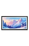 Nature Landscape Floating Frame Scenery Digital Print - (I5777) - 12x24 inch Modern Nature Wall Art for Living Room, Bedroom, Office, Hotels, Drawing Room