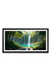 Nature Landscape Floating Frame Scenery Digital Print - (I5583) - 12x24 inch Modern Nature Wall Art for Living Room, Bedroom, Office, Hotels, Drawing Room