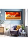 Nature Landscape Floating Frame Scenery Digital Print - (I5921) - 12x24 inch Modern Nature Wall Art for Living Room, Bedroom, Office, Hotels, Drawing Room