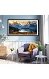 Nature Landscape Floating Frame Scenery Digital Print - (I5543) - 12x24 inch Modern Nature Wall Art for Living Room, Bedroom, Office, Hotels, Drawing Room