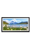 Nature Landscape Floating Frame Scenery Digital Print - (I5856) - 12x24 inch Modern Nature Wall Art for Living Room, Bedroom, Office, Hotels, Drawing Room