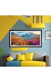 Nature Landscape Floating Frame Scenery Digital Print - (I5764) - 12x24 inch Modern Nature Wall Art for Living Room, Bedroom, Office, Hotels, Drawing Room