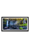 Nature Landscape Floating Frame Scenery Digital Print - (I5553) - 12x24 inch Modern Nature Wall Art for Living Room, Bedroom, Office, Hotels, Drawing Room