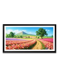 Nature Landscape Floating Frame Scenery Digital Print - (I5874) - 12x24 inch Modern Nature Wall Art for Living Room, Bedroom, Office, Hotels, Drawing Room