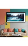 Nature Landscape Floating Frame Scenery Digital Print - (I5880) - 12x24 inch Modern Nature Wall Art for Living Room, Bedroom, Office, Hotels, Drawing Room