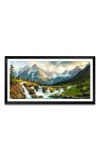 Nature Landscape Floating Frame Scenery Digital Print - (I5776) - 12x24 inch Modern Nature Wall Art for Living Room, Bedroom, Office, Hotels, Drawing Room