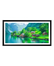 Nature Landscape Floating Frame Scenery Digital Print - (I5913) - 12x24 inch Modern Nature Wall Art for Living Room, Bedroom, Office, Hotels, Drawing Room
