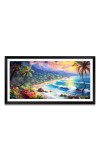 Nature Landscape Floating Frame Scenery Digital Print - (I5784) - 12x24 inch Modern Nature Wall Art for Living Room, Bedroom, Office, Hotels, Drawing Room
