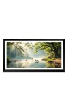 Nature Landscape Floating Frame Scenery Digital Print - (I5610) - 12x24 inch Modern Nature Wall Art for Living Room, Bedroom, Office, Hotels, Drawing Room
