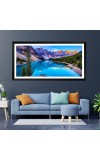 Nature Landscape Floating Frame Scenery Digital Print - (I5860) - 12x24 inch Modern Nature Wall Art for Living Room, Bedroom, Office, Hotels, Drawing Room