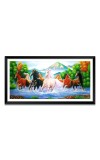 Nature Landscape Floating Frame Scenery Digital Print - (I5828) - 12x24 inch Modern Nature Wall Art for Living Room, Bedroom, Office, Hotels, Drawing Room