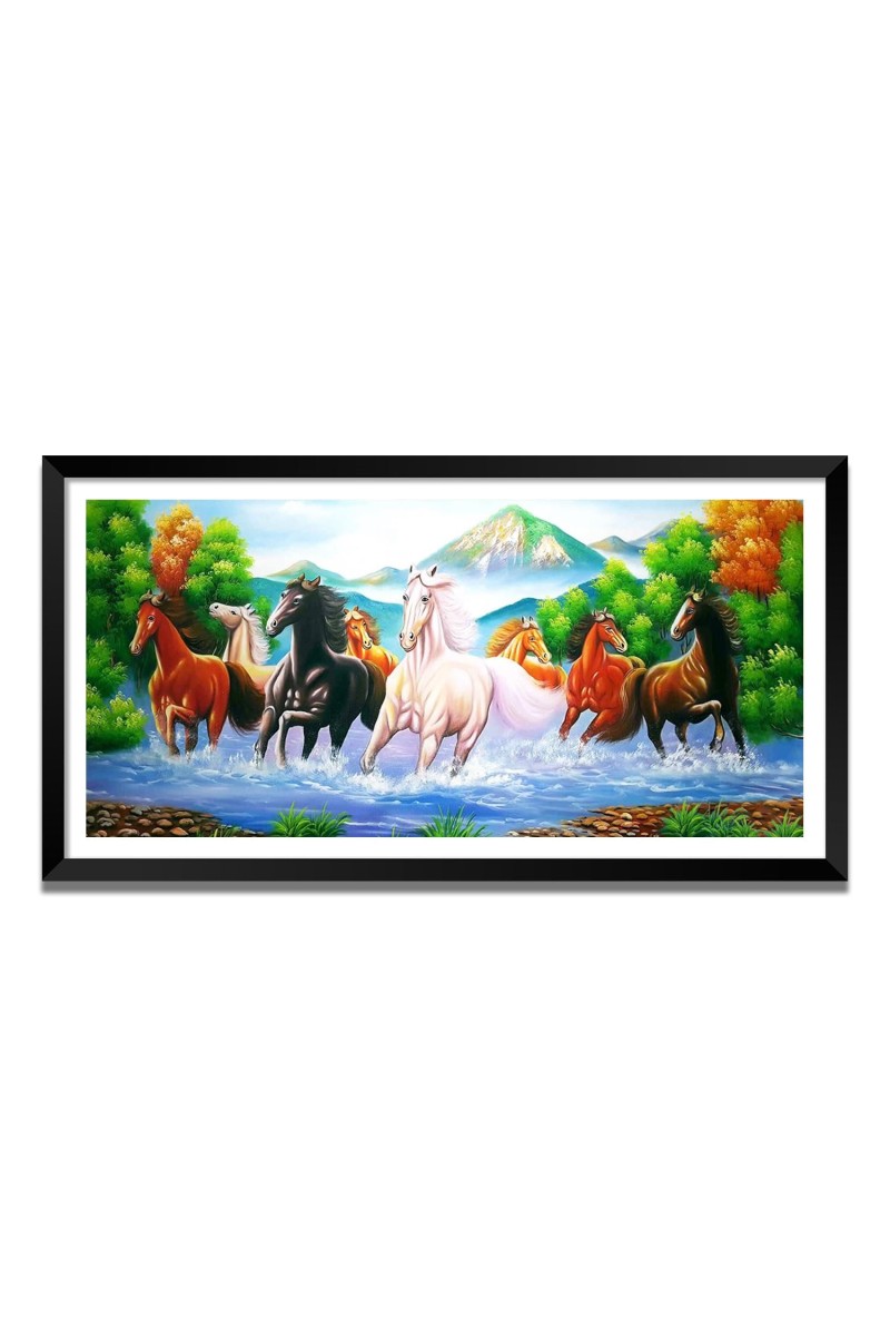 Nature Landscape Floating Frame Scenery Digital Print - (I5828) - 12x24 inch Modern Nature Wall Art for Living Room, Bedroom, Office, Hotels, Drawing Room