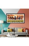 Nature Landscape Floating Frame Scenery Digital Print - (I5924) - 12x24 inch Modern Nature Wall Art for Living Room, Bedroom, Office, Hotels, Drawing Room