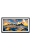Nature Landscape Floating Frame Scenery Digital Print - (I5552) - 12x24 inch Modern Nature Wall Art for Living Room, Bedroom, Office, Hotels, Drawing Room