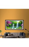 Nature Landscape Floating Frame Scenery Digital Print - (I5855) - 12x24 inch Modern Nature Wall Art for Living Room, Bedroom, Office, Hotels, Drawing Room
