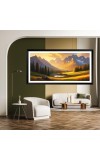 Nature Landscape Floating Frame Scenery Digital Print - (I5687) - 12x24 inch Modern Nature Wall Art for Living Room, Bedroom, Office, Hotels, Drawing Room