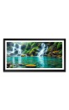 Nature Landscape Floating Frame Scenery Digital Print - (I5577) - 12x24 inch Modern Nature Wall Art for Living Room, Bedroom, Office, Hotels, Drawing Room