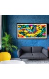 Nature Landscape Floating Frame Scenery Digital Print - (I5867) - 12x24 inch Modern Nature Wall Art for Living Room, Bedroom, Office, Hotels, Drawing Room