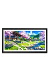 Nature Landscape Floating Frame Scenery Digital Print - (I5842) - 12x24 inch Modern Nature Wall Art for Living Room, Bedroom, Office, Hotels, Drawing Room