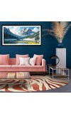 Nature Landscape Floating Frame Scenery Digital Print - (I5812) - 12x24 inch Modern Nature Wall Art for Living Room, Bedroom, Office, Hotels, Drawing Room