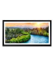 Nature Landscape Floating Frame Scenery Digital Print - (I5705) - 12x24 inch Modern Nature Wall Art for Living Room, Bedroom, Office, Hotels, Drawing Room