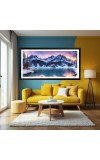 Nature Landscape Floating Frame Scenery Digital Print - (I5630) - 12x24 inch Modern Nature Wall Art for Living Room, Bedroom, Office, Hotels, Drawing Room