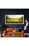 Nature Landscape Floating Frame Scenery Digital Print - (I5886) - 12x24 inch Modern Nature Wall Art for Living Room, Bedroom, Office, Hotels, Drawing Room