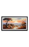 Nature Landscape Floating Frame Scenery Digital Print - (I5763) - 12x24 inch Modern Nature Wall Art for Living Room, Bedroom, Office, Hotels, Drawing Room