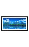 Nature Landscape Floating Frame Scenery Digital Print - (I5542) - 12x24 inch Modern Nature Wall Art for Living Room, Bedroom, Office, Hotels, Drawing Room