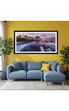 Nature Landscape Floating Frame Scenery Digital Print - (I5540) - 12x24 inch Modern Nature Wall Art for Living Room, Bedroom, Office, Hotels, Drawing Room