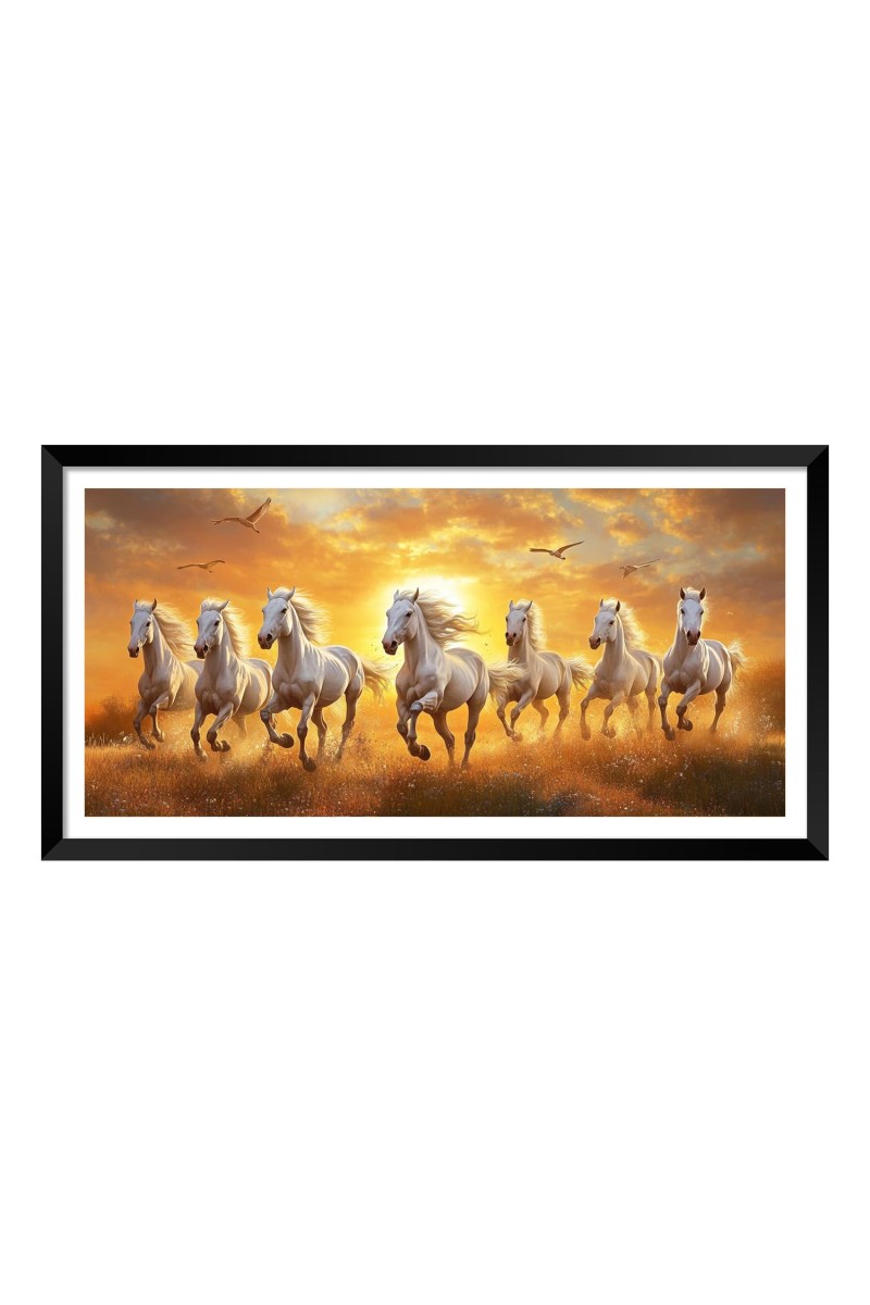 Nature Landscape Floating Frame Scenery Digital Print - (I5916) - 12x24 inch Modern Nature Wall Art for Living Room, Bedroom, Office, Hotels, Drawing Room