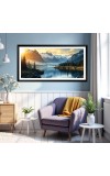 Nature Landscape Floating Frame Scenery Digital Print - (I5541) - 12x24 inch Modern Nature Wall Art for Living Room, Bedroom, Office, Hotels, Drawing Room