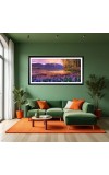 Nature Landscape Floating Frame Scenery Digital Print - (I5845) - 12x24 inch Modern Nature Wall Art for Living Room, Bedroom, Office, Hotels, Drawing Room