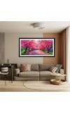 Nature Landscape Floating Frame Scenery Digital Print - (I5837) - 12x24 inch Modern Nature Wall Art for Living Room, Bedroom, Office, Hotels, Drawing Room