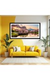 Nature Landscape Floating Frame Scenery Digital Print - (I5929) - 12x24 inch Modern Nature Wall Art for Living Room, Bedroom, Office, Hotels, Drawing Room