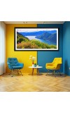 Nature Landscape Floating Frame Scenery Digital Print - (I5835) - 12x24 inch Modern Nature Wall Art for Living Room, Bedroom, Office, Hotels, Drawing Room