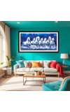 Nature Landscape Floating Frame Scenery Digital Print - (I5915) - 12x24 inch Modern Nature Wall Art for Living Room, Bedroom, Office, Hotels, Drawing Room