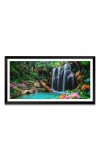 Nature Landscape Floating Frame Scenery Digital Print - (I5793) - 12x24 inch Modern Nature Wall Art for Living Room, Bedroom, Office, Hotels, Drawing Room