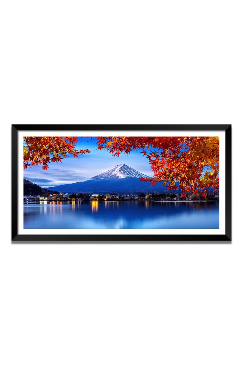 Nature Landscape Floating Frame Scenery Digital Print - (I5554) - 12x24 inch Modern Nature Wall Art for Living Room, Bedroom, Office, Hotels, Drawing Room