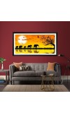 Nature Landscape Floating Frame Scenery Digital Print - (I5616) - 12x24 inch Modern Nature Wall Art for Living Room, Bedroom, Office, Hotels, Drawing Room
