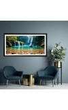 Nature Landscape Floating Frame Scenery Digital Print - (I5622) - 12x24 inch Modern Nature Wall Art for Living Room, Bedroom, Office, Hotels, Drawing Room