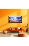 Nature Landscape Floating Frame Scenery Digital Print - (I5888) - 12x24 inch Modern Nature Wall Art for Living Room, Bedroom, Office, Hotels, Drawing Room