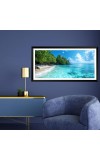 Nature Landscape Floating Frame Scenery Digital Print - (I5696) - 12x24 inch Modern Nature Wall Art for Living Room, Bedroom, Office, Hotels, Drawing Room