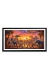 Nature Landscape Floating Frame Scenery Digital Print - (I5632) - 12x24 inch Modern Nature Wall Art for Living Room, Bedroom, Office, Hotels, Drawing Room