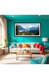 Nature Landscape Floating Frame Scenery Digital Print - (I5928) - 12x24 inch Modern Nature Wall Art for Living Room, Bedroom, Office, Hotels, Drawing Room