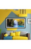 Nature Landscape Floating Frame Scenery Digital Print - (I5536) - 12x24 inch Modern Nature Wall Art for Living Room, Bedroom, Office, Hotels, Drawing Room