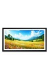 Nature Landscape Floating Frame Scenery Digital Print - (I5818) - 12x24 inch Modern Nature Wall Art for Living Room, Bedroom, Office, Hotels, Drawing Room