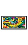 Nature Landscape Floating Frame Scenery Digital Print - (I5867) - 12x24 inch Modern Nature Wall Art for Living Room, Bedroom, Office, Hotels, Drawing Room