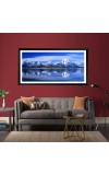 Nature Landscape Floating Frame Scenery Digital Print - (I5724) - 12x24 inch Modern Nature Wall Art for Living Room, Bedroom, Office, Hotels, Drawing Room